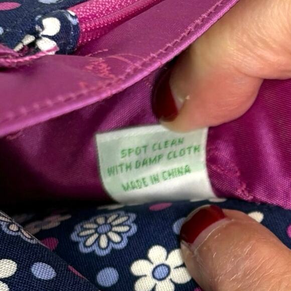 Vera Bradley Travel Wallet Boysenberry Purple Paisley Slim Flat Clutch NWT - Picture 6 of 9